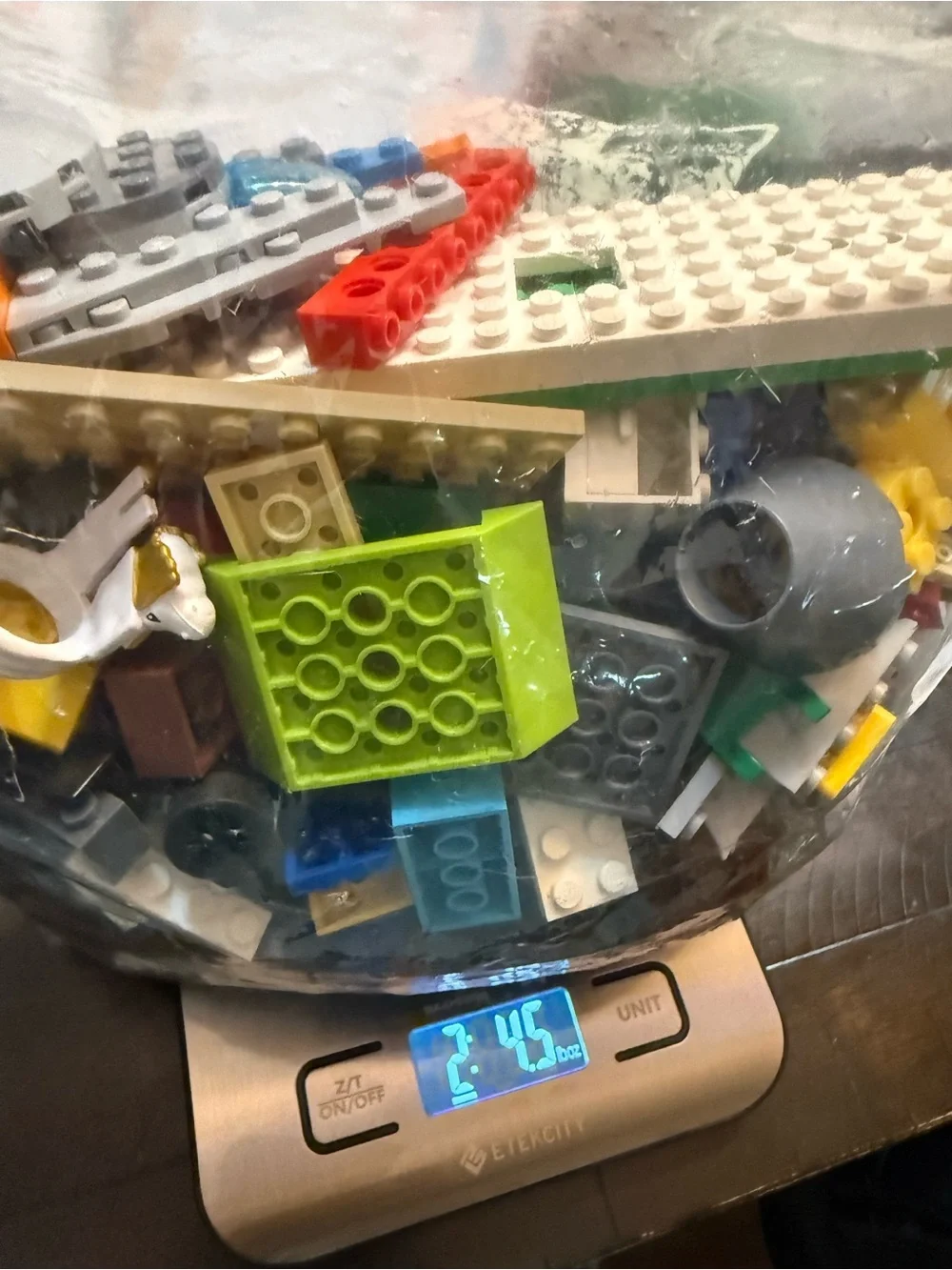 LEGO-Compatible Kids Building Blocks Set - Green Multicolor Bricks 2.45lbs